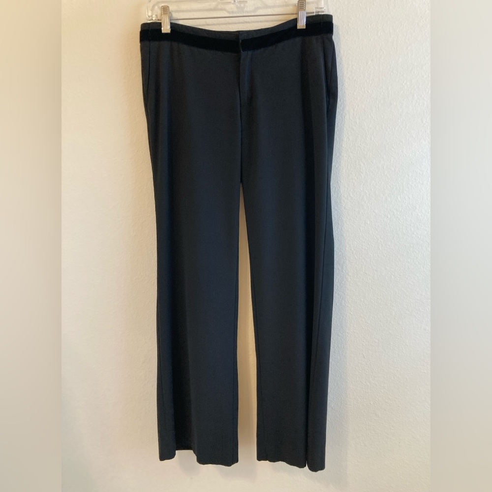 Old Navy Black Dress Pants Size 2 Short Velvet Trim Career Trousers
